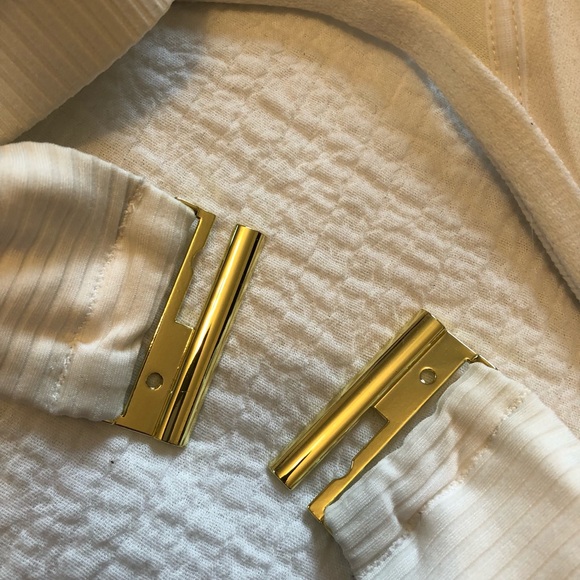 H&M White Padded Bikini Top with Gold Buckle - Picture 12 of 16